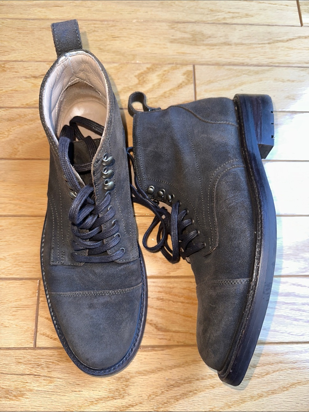 Men's Suede Charcoal Lace up Boots